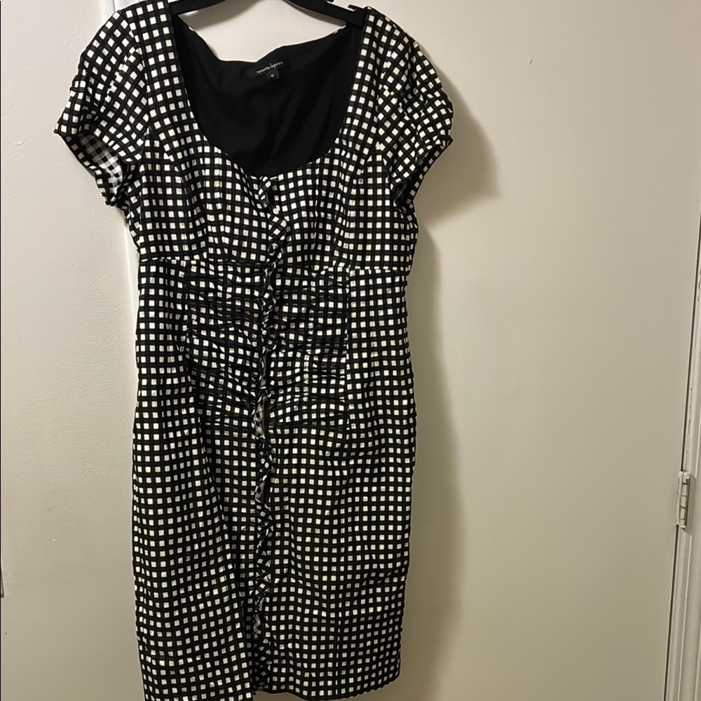 Nanette Lepore Monochrome Checkered Dress